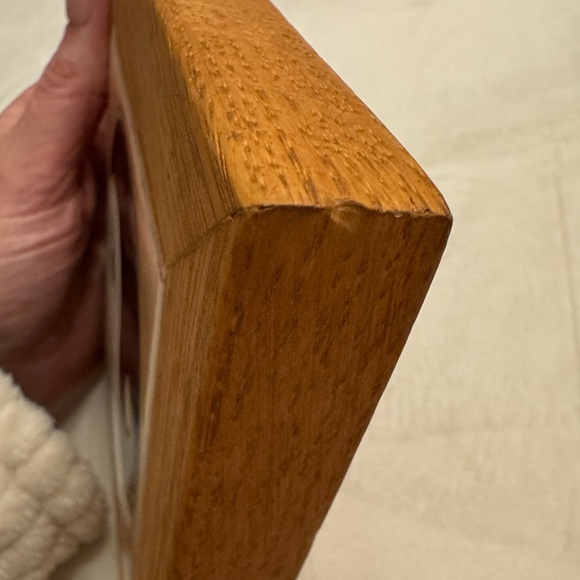 Vintage Arius Tile Co. 4in Yin Yang Ceramic Tile with Wooden Frame - Picture 5 of 6